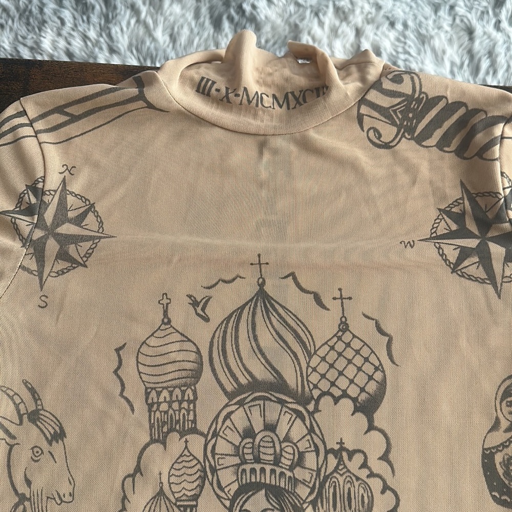 Authentic vetements tattooed t-shirt